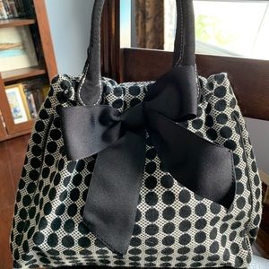 Talbots cloth polka dot purse